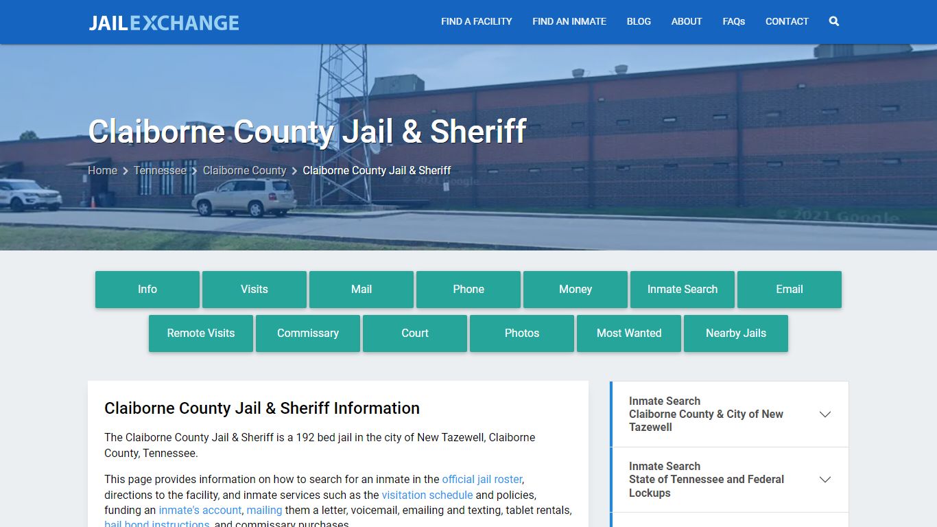 Claiborne County Jail & Sheriff, TN Inmate Search, Information